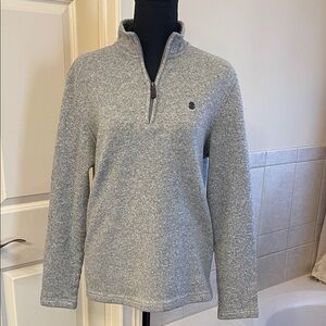 Izod Men's Small Gray Quarter-Zip Sweater